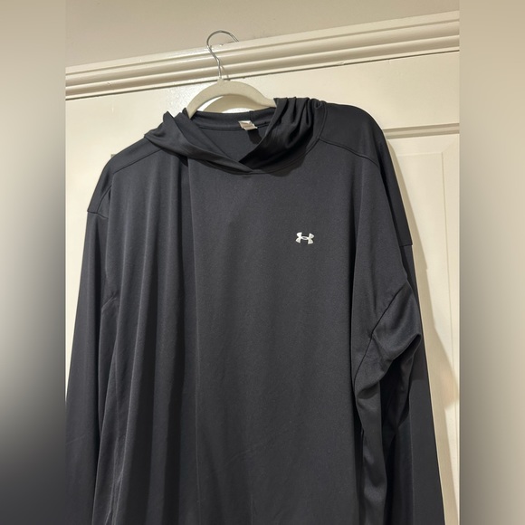 Under Armour black hoodie workout heat gear long sleeve top - Picture 6 of 9